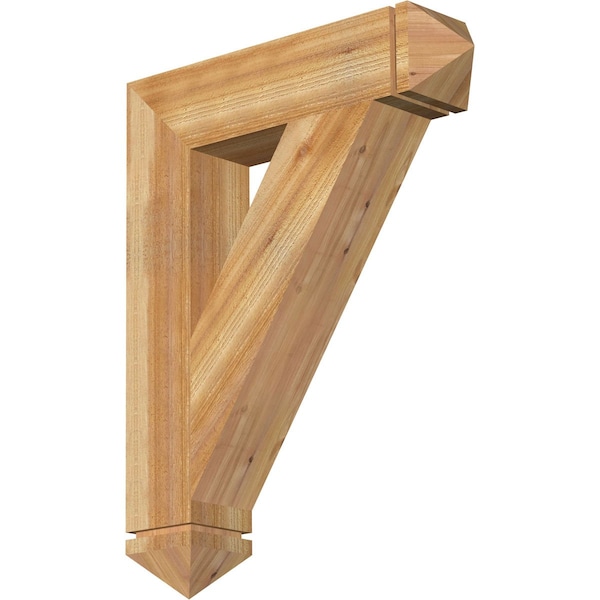 Ekena Millwork Traditional Arts & Crafts Rough Sawn Bracket, Western Red Cedar, 6"W x 28"D x 36"H BKT06X28X36TRA03RWR - main